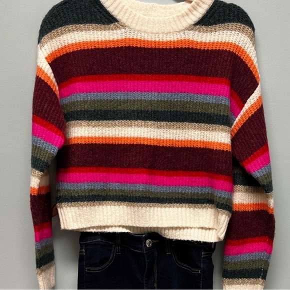 American Eagle Women’s Multi- Colored Striped Sweater Size XS - Picture 3 of 5